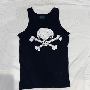 Skull and cross bones tank top